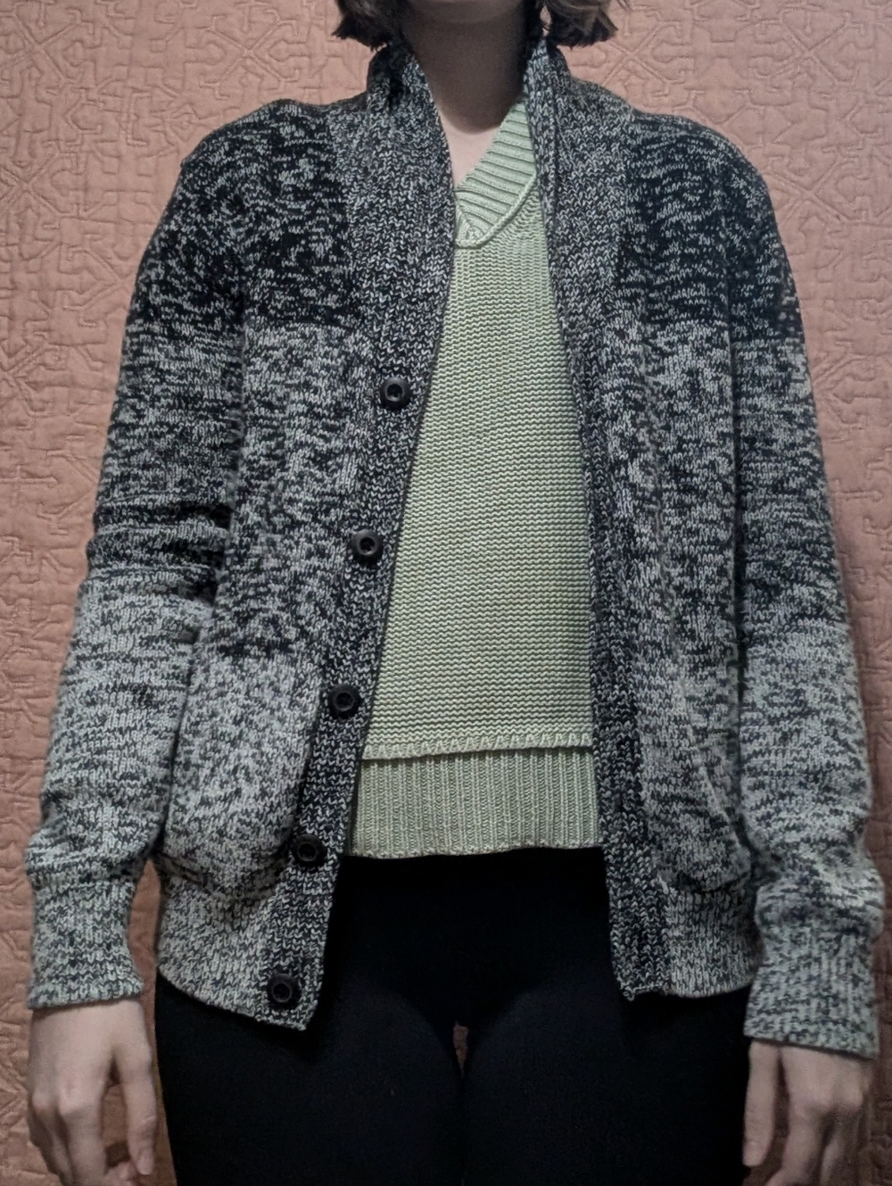 Gray Button Up Sweater